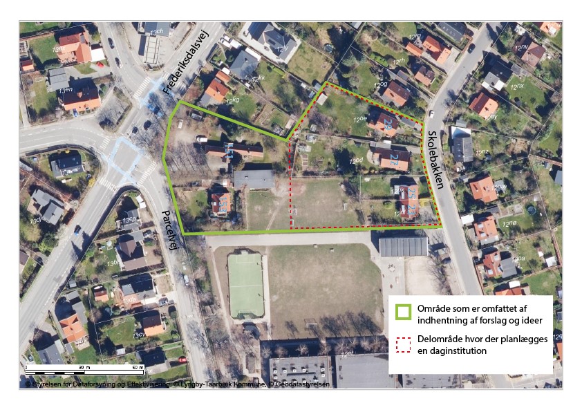 Område ved Skolebakken/Parcelvej omfattet af forhøring