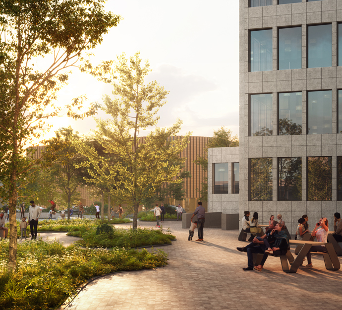 Rådhusparken visualisering fra Team SLA