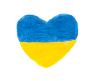 Hjerte i Ukraines blå og gule farver
